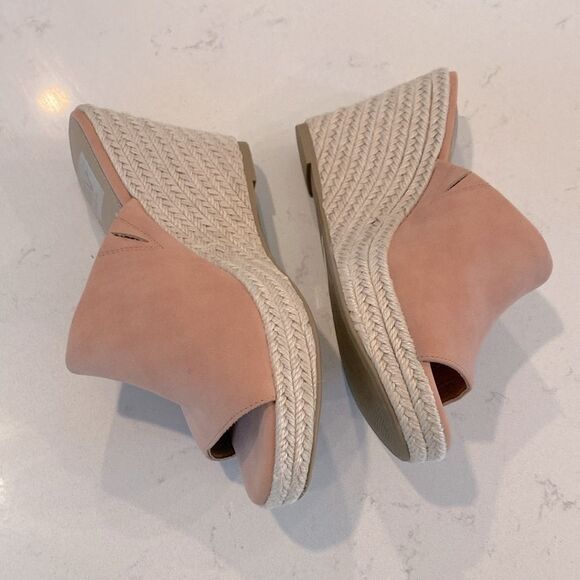 NEW Dolce Vita Petal Pink Espadrille 4” Wedge Leather once strap Sandals size 9 - Picture 5 of 9